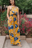 Golden Sunrise Floral Maxi Dress
