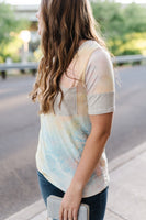 Malibu Peach Tie Dye Top