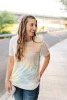 Malibu Peach Tie Dye Top