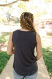 Essential Tank Top In Coal Black