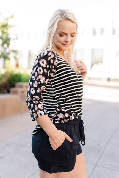 Tangled Up In Black Summer Shorts