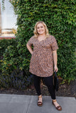 Coffee Date Leopard Print Tunic