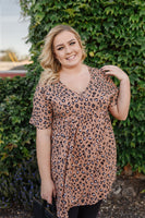 Coffee Date Leopard Print Tunic