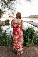 A Walk In The Sunset Maxi Dress