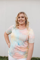 Malibu Peach Tie Dye Top