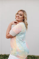 Malibu Peach Tie Dye Top