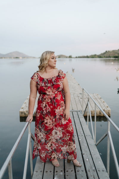 A Walk In The Sunset Maxi Dress