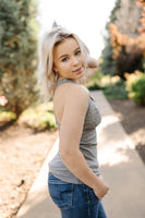 Dove Gray Lacy Bralette Tank