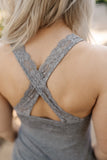 Dove Gray Lacy Bralette Tank
