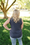 Essential Tank Top In Coal Black