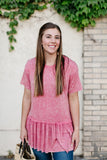 Mineral Wash Rose' Top