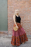 Samba All Night Tierred Maxi Skirt