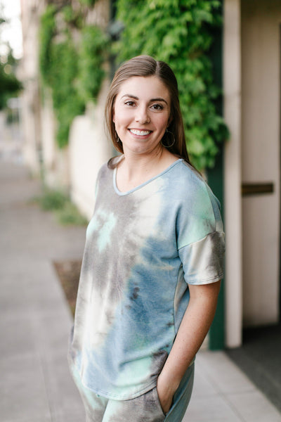 Arctic Waters Tie Dye Top