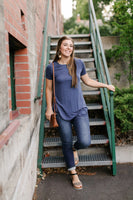 Everyday Basic Coal Blue Top