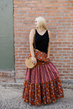 Samba All Night Tierred Maxi Skirt