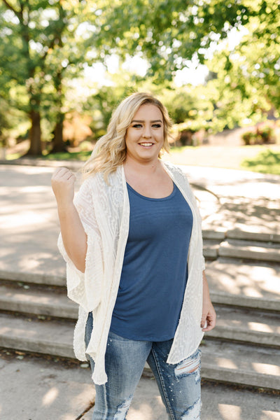 Cherry Blossom Ruffled Sleeve Cardigan