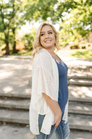 Cherry Blossom Ruffled Sleeve Cardigan