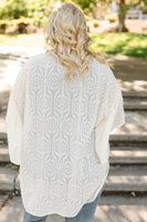 Cherry Blossom Ruffled Sleeve Cardigan
