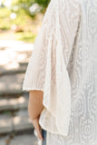 Cherry Blossom Ruffled Sleeve Cardigan
