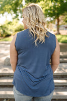 Essential Tank Top In Coal Blue