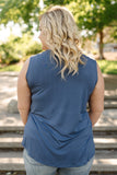 Essential Tank Top In Coal Blue