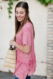 Mineral Wash Rose' Top