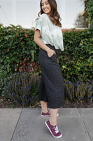 Splendid Charcoal Gaucho Pants