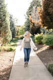 Cherry Blossom Ruffled Sleeve Cardigan