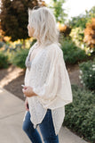 Cherry Blossom Ruffled Sleeve Cardigan
