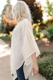 Cherry Blossom Ruffled Sleeve Cardigan