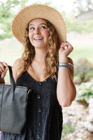 I Love Eyelet Black Button Top