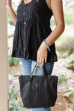 I Love Eyelet Black Button Top