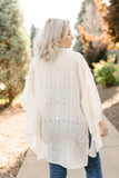 Cherry Blossom Ruffled Sleeve Cardigan