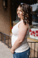 Simply Lace Ivory Sleeveless Top