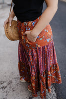 Samba All Night Tierred Maxi Skirt