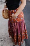 Samba All Night Tierred Maxi Skirt