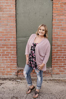 Peaceful Mauve Cardigan