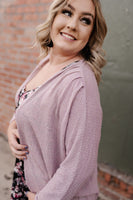 Peaceful Mauve Cardigan