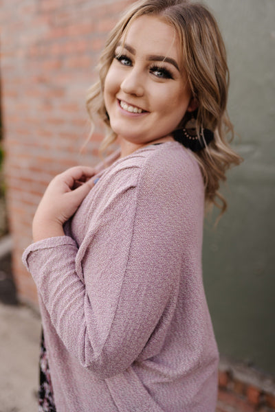 Peaceful Mauve Cardigan
