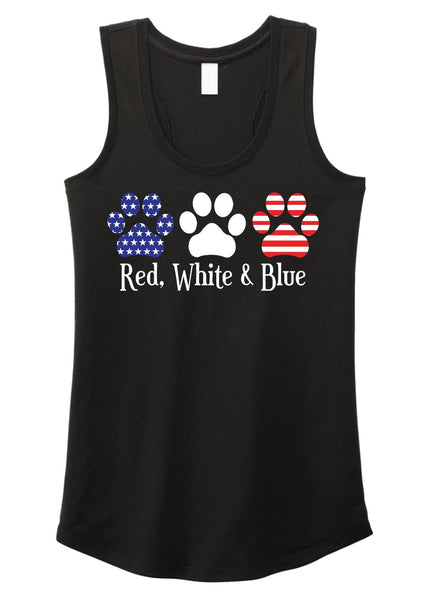 Red, White, and Blue Paws
