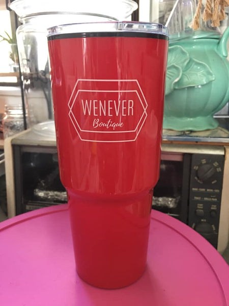Wenever Boutique Tumbler 32oz Insulated Red