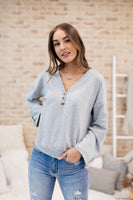 Throw On And Go Top in Gray