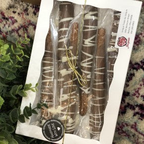 Caramel and Chocolate Covered Pretzel Gift Set