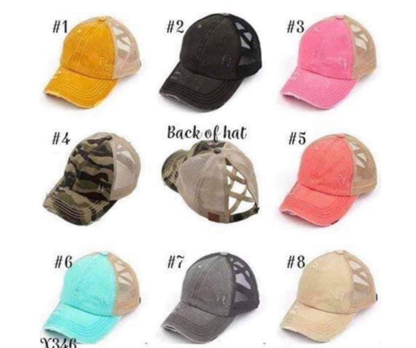 Criss Cross Ponytail Hats