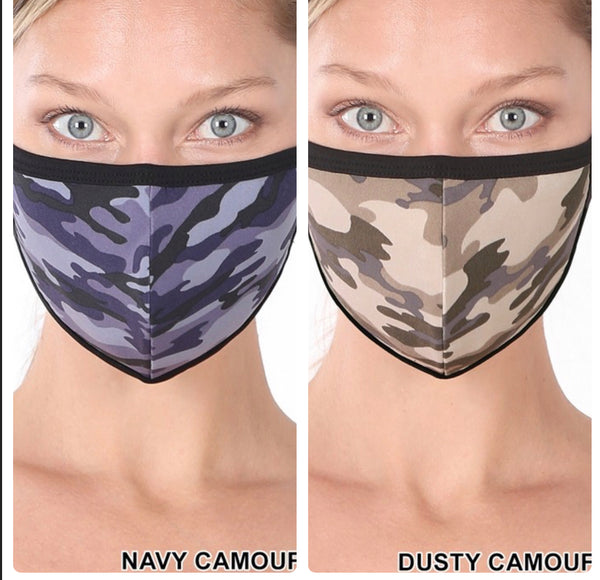 Camouflage Washable Cotton Face Mask