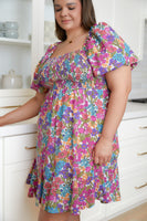 Bright Blooms Floral Dress