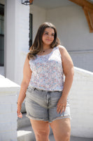 Kinsley Mid Rise Distressed Cut Off Shorts
