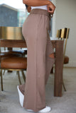 Weekend Hero Wide Leg Sweats in Mocha
