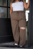 Weekend Hero Wide Leg Sweats in Mocha