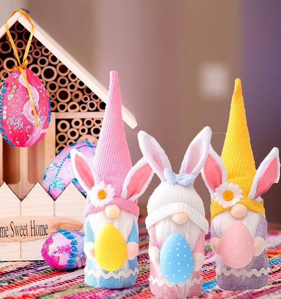 Plush Easter Gnome Set 3pk